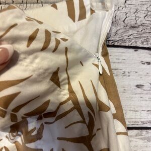 Talbots Signature Fit Tropical Leaf Print A-Line Skirt | Size 4